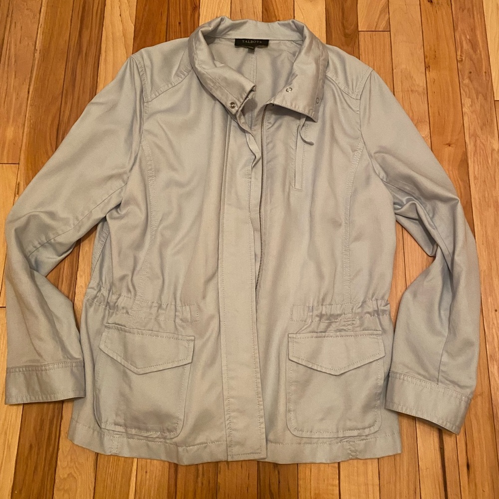 Talbots size Large lightweight blue jacket.
